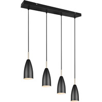 LED Pendant Lamp Trion Farona - Matte Black, 4-light, E14 fitting