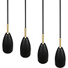 HLW LED Black LED Pendant Lamp Trion Farona - 4-light, Matte Black Aluminum, E14 Fitting