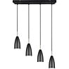 HLW LED Black LED Pendant Lamp Trion Farona - 4-light, Matte Black Aluminum, E14 Fitting