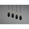 HLW LED Black LED Pendant Lamp Trion Farona - 4-light, Matte Black Aluminum, E14 Fitting