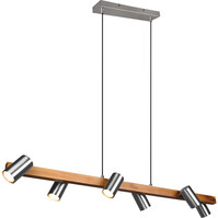 LED Pendant Lamp Trion Milona - 6-light, Matte Brown/Nickel LED Pendant Lamp Trion Milona - 6-light, Matte Brown/Nickel