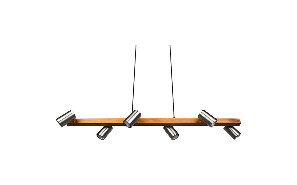 HLW LED LED Pendant Lamp Trion Milona - 6-light, GU10, Matte Brown/Nickel Aluminum HLW LED LED Pendant Lamp Trion Milona - 6-light, GU10, Matte Brown/Nickel Aluminum