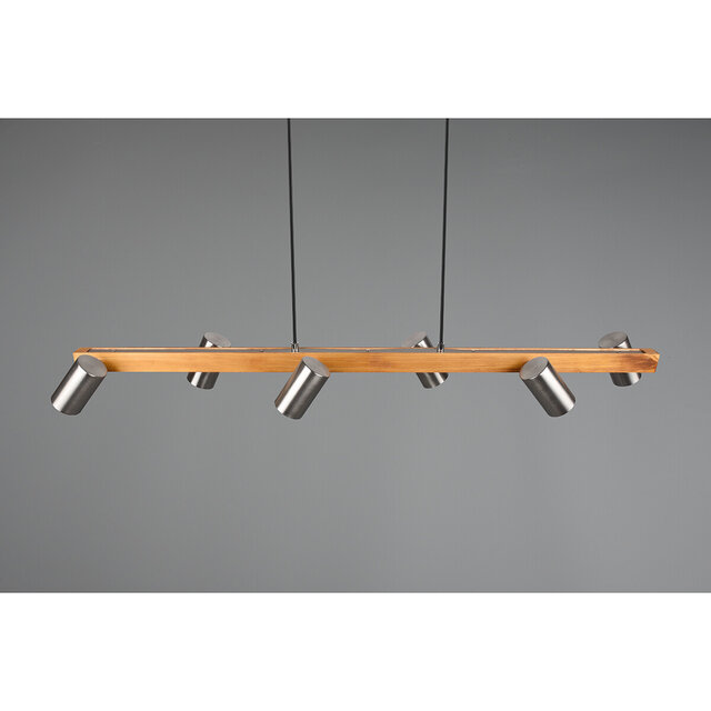 HLW LED LED Pendant Lamp Trion Milona - 6-light, GU10, Matte Brown/Nickel Aluminum HLW LED LED Pendant Lamp Trion Milona - 6-light, GU10, Matte Brown/Nickel Aluminum