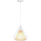 HLW LED LED Pendant Lamp - Classic White LED Pendant Lamp with E27 Fitting - Retro Matte White Aluminum