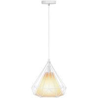 Classic White LED Pendant Lamp - Retro Matte White Aluminum