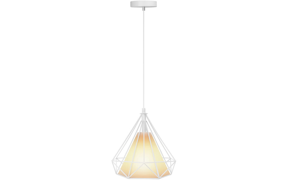 HLW LED LED Hanglamp - Klassieke Witte LED Hanglamp met E27 Fitting - Retro Mat Wit Aluminium