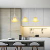 HLW LED LED Pendant Lamp - Classic White LED Pendant Lamp with E27 Fitting - Retro Matte White Aluminum