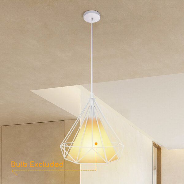 HLW LED LED Hanglamp - Klassieke Witte LED Hanglamp met E27 Fitting - Retro Mat Wit Aluminium HLW LED LED Hanglamp - Klassieke Witte LED Hanglamp met E27 Fitting - Retro Mat Wit Aluminium