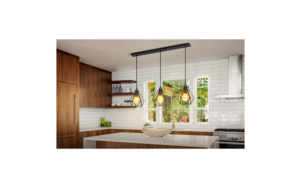 HLW LED Classic LED Pendant Lamp Aigi Elsa - Matte Black Aluminum, 3-Light E27 Fitting HLW LED Classic LED Pendant Lamp Aigi Elsa - Matte Black Aluminum, 3-Light E27 Fitting