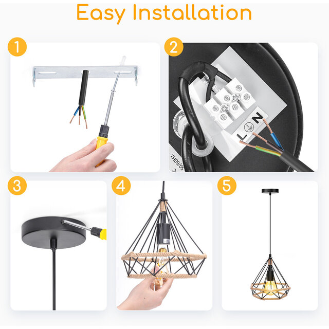 moderne LED hanglamp met mat zwarte kap en bruin houten details, 60W vermogen, E27 fitting moderne LED hanglamp met mat zwarte kap en bruin houten details, 60W vermogen, E27 fitting