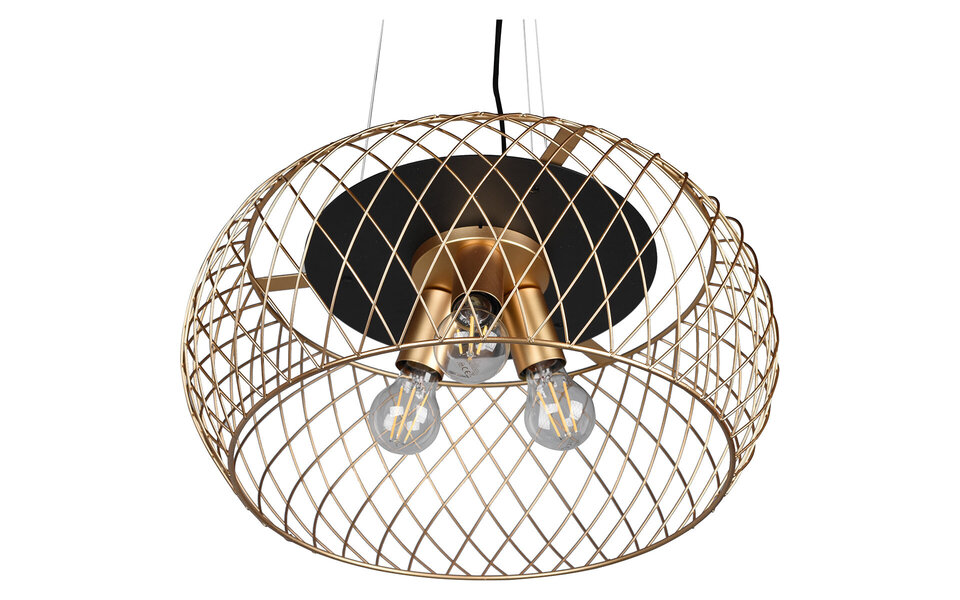 HLW LED Zwarte & Gouden LED Hanglamp Trion Tymon - 3-lichts E27, Verstelbaar HLW LED Zwarte & Gouden LED Hanglamp Trion Tymon - 3-lichts E27, Verstelbaar