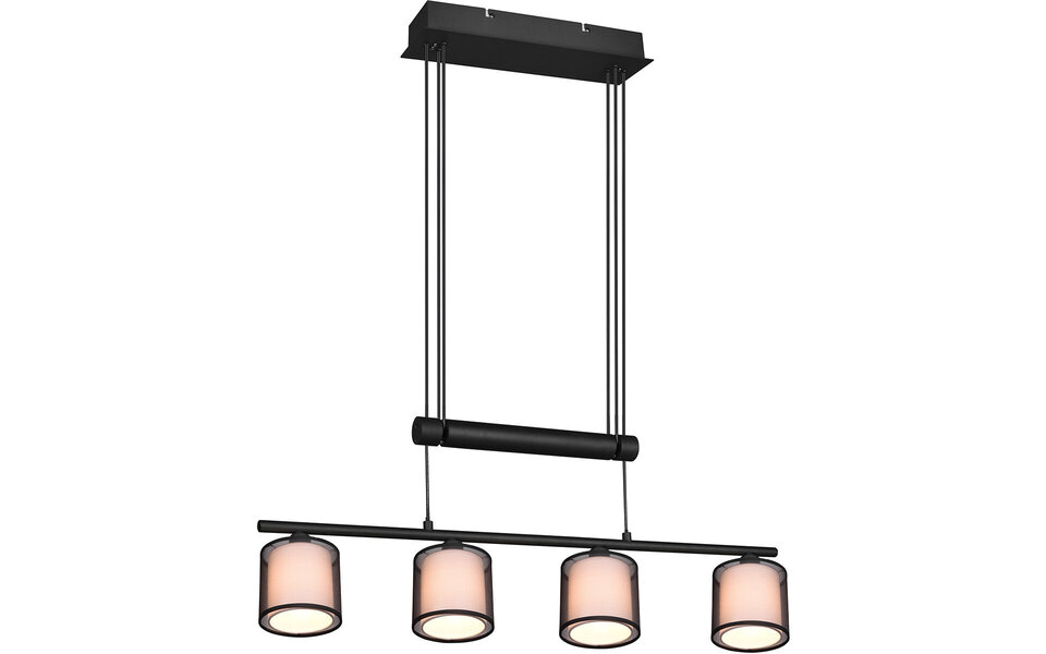 HLW LED Black LED Pendant Lamp Trion Bidon - 4-light, E27, Matte Black Aluminum HLW LED Black LED Pendant Lamp Trion Bidon - 4-light, E27, Matte Black Aluminum