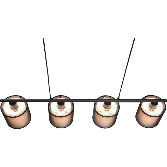 HLW LED Black LED Pendant Lamp Trion Bidon - 4-light, E27, Matte Black Aluminum HLW LED Black LED Pendant Lamp Trion Bidon - 4-light, E27, Matte Black Aluminum