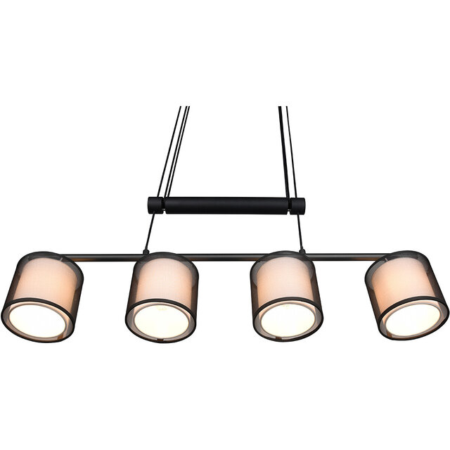 HLW LED Black LED Pendant Lamp Trion Bidon - 4-light, E27, Matte Black Aluminum HLW LED Black LED Pendant Lamp Trion Bidon - 4-light, E27, Matte Black Aluminum