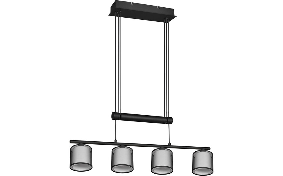 HLW LED Black LED Pendant Lamp Trion Bidon - 4-light, E27, Matte Black Aluminum HLW LED Black LED Pendant Lamp Trion Bidon - 4-light, E27, Matte Black Aluminum