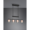 HLW LED Black LED Pendant Lamp Trion Bidon - 4-light, E27, Matte Black Aluminum HLW LED Black LED Pendant Lamp Trion Bidon - 4-light, E27, Matte Black Aluminum