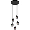 LED Hanglamp Trion Merda - Zwarte 5-lichts LED Lamp LED Hanglamp Trion Merda - Zwarte 5-lichts LED Lamp