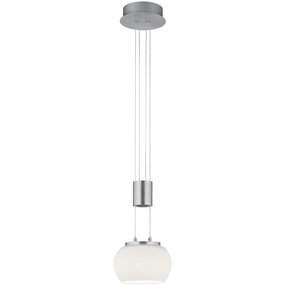 Dimbare Witte LED Hanglamp 8W - Warm Wit, Mat Nikkel Dimbare Witte LED Hanglamp 8W - Warm Wit, Mat Nikkel