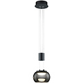 Dimmable LED Pendant Lamp 8W - Matte Black & White - Warm White 3000K - Modern & Energy Efficient