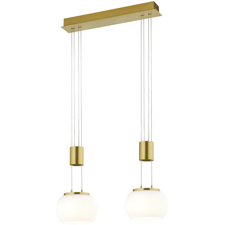 Dimbare Gouden LED Hanglamp 16W - Warm Wit Licht, 2-Punts Aluminium Design Dimbare Gouden LED Hanglamp 16W - Warm Wit Licht, 2-Punts Aluminium Design