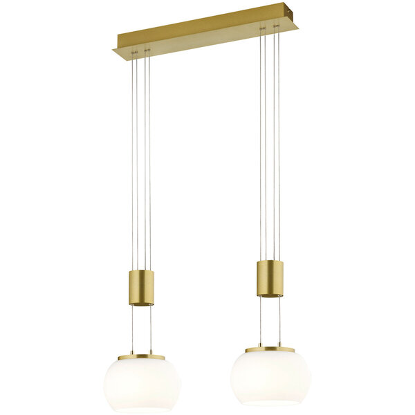 HLW LED Dimbare Gouden LED Hanglamp 16W - Warm Wit Licht, 2-Punts Aluminium Design HLW LED Dimbare Gouden LED Hanglamp 16W - Warm Wit Licht, 2-Punts Aluminium Design