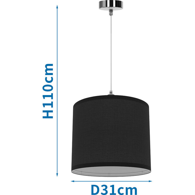 HLW LED Black LED Pendant Lamp Aigi Utra - Fabric LED Pendant Lamp with E27 Fitting HLW LED Black LED Pendant Lamp Aigi Utra - Fabric LED Pendant Lamp with E27 Fitting