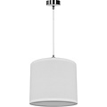 Fabric LED Pendant Lamp Aigi Utra - Matte White Round LED Lamp with E27 Fitting