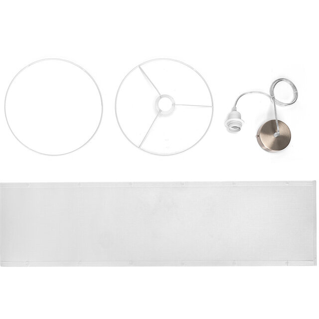 HLW LED Stoffen LED Hanglamp Aigi Utra - Mat Witte Rond LED Lamp met E27 Fitting