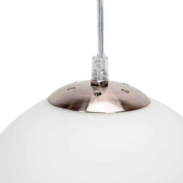 HLW LED White LED Pendant Lamp Aigi Pyra with Glass - Matte White - E27 Fitting - Round
