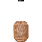 HLW LED LED Hanglamp Aigi Aly - Rond Mat Bruin Papier met E27 Fitting, 1 Lichtpunt