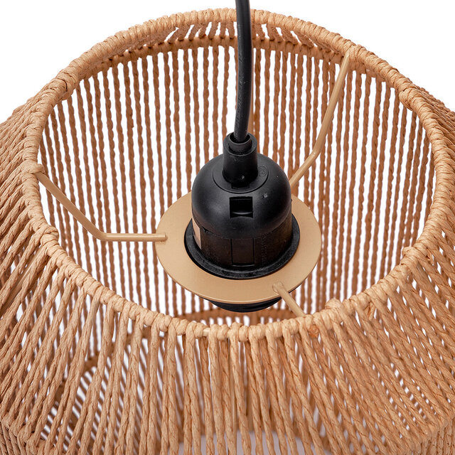 HLW LED LED Pendant Lamp Aigi Aly - Round Matte Brown Paper with E27 Fitting, 1 Light Point HLW LED LED Pendant Lamp Aigi Aly - Round Matte Brown Paper with E27 Fitting, 1 Light Point