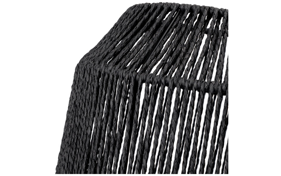 HLW LED LED Pendant Lamp Matte Black - Round Paper Fixture with E27 Fitting, 1 Light Point