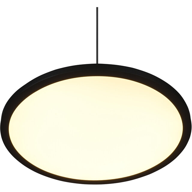 HLW LED Dimbare LED Hanglamp 29W - Mat Zwart & Wit, Warm Wit 3000K, Modern Design