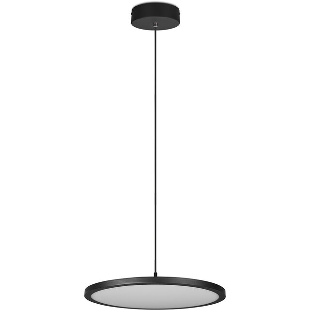 HLW LED Dimmable LED Pendant Lamp 29W - Matte Black & White, Warm White 3000K, Modern Design