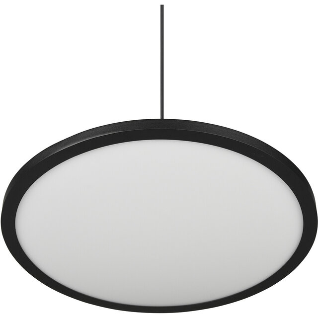HLW LED Dimbare LED Hanglamp 29W - Mat Zwart & Wit, Warm Wit 3000K, Modern Design