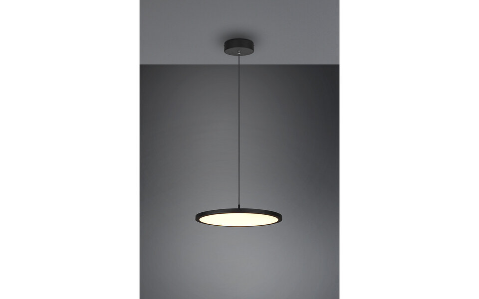 HLW LED Dimbare LED Hanglamp 29W - Mat Zwart & Wit, Warm Wit 3000K, Modern Design