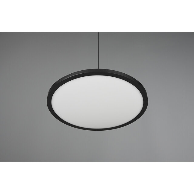 HLW LED Dimbare LED Hanglamp 29W - Mat Zwart & Wit, Warm Wit 3000K, Modern Design