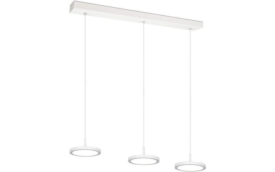 HLW LED Dimmable LED Pendant Lamp 30W - Matt White, Neutral White Light 4000K, 3-light