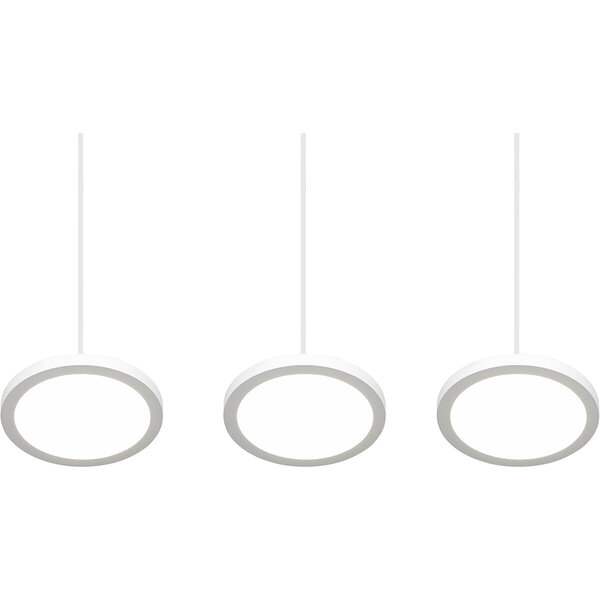 HLW LED Dimbare LED Hanglamp 30W - Mat Wit, Neutraal Wit Licht 4000K, 3-lichts HLW LED Dimbare LED Hanglamp 30W - Mat Wit, Neutraal Wit Licht 4000K, 3-lichts