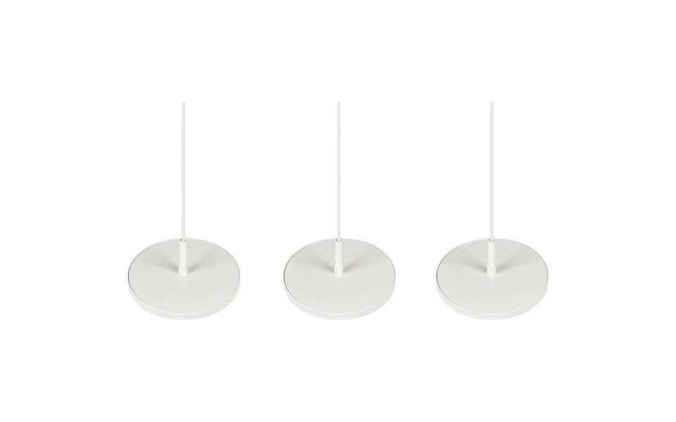 HLW LED Dimbare LED Hanglamp 30W - Mat Wit, Neutraal Wit Licht 4000K, 3-lichts