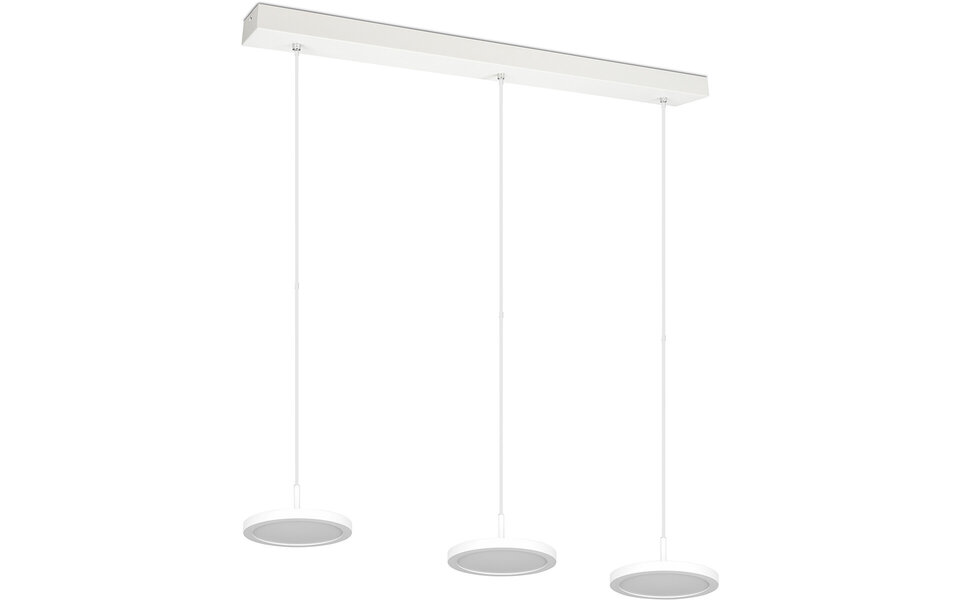 HLW LED Dimmable LED Pendant Lamp 30W - Matt White, Neutral White Light 4000K, 3-light