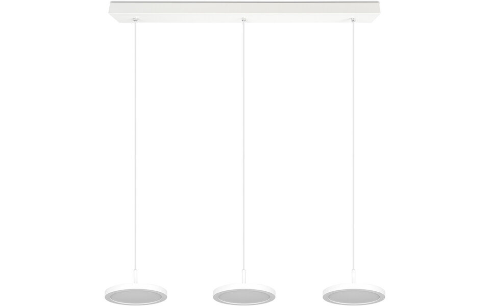 HLW LED Dimmable LED Pendant Lamp 30W - Matt White, Neutral White Light 4000K, 3-light