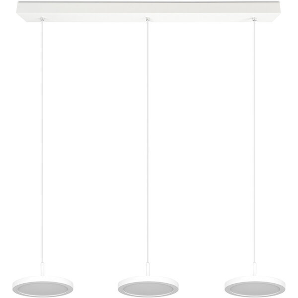 HLW LED Dimbare LED Hanglamp 30W - Mat Wit, Neutraal Wit Licht 4000K, 3-lichts HLW LED Dimbare LED Hanglamp 30W - Mat Wit, Neutraal Wit Licht 4000K, 3-lichts
