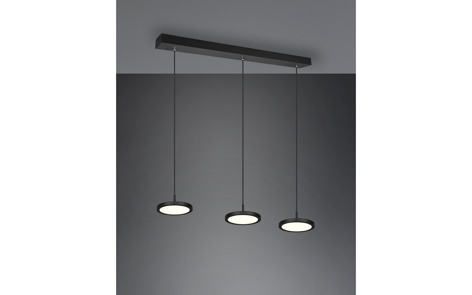 HLW LED Dimmable LED Pendant Lamp 30W - Black & White LED Lamp with Warm White Light HLW LED Dimmable LED Pendant Lamp 30W - Black & White LED Lamp with Warm White Light