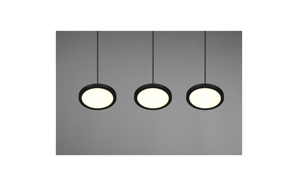 HLW LED Dimbare LED Hanglamp 30W - Zwarte & Witte LED Lamp met Warm Wit Licht