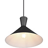 Ronde zwarte LED hanglamp met mat oppervlak, Ø35cm, E27 fitting, modern design, 28W vermogen
