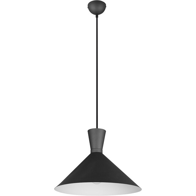 HLW LED LED Hanglamp Trion Ewomi - Mat Zwart Aluminium, Ø35cm, E27 Fitting