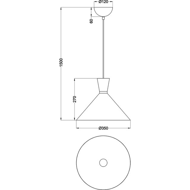 HLW LED LED Hanglamp Trion Ewomi - Mat Zwart Aluminium, Ø35cm, E27 Fitting