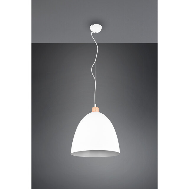 HLW LED Witte LED Hanglamp Trion Jaguar - Mat Wit Aluminium - 60W LED E27