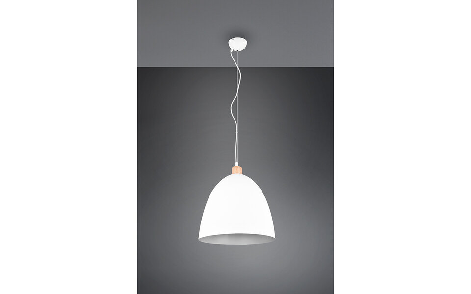 HLW LED White LED Pendant Lamp Trion Jaguar - Matte White Aluminum - 60W LED E27 HLW LED White LED Pendant Lamp Trion Jaguar - Matte White Aluminum - 60W LED E27